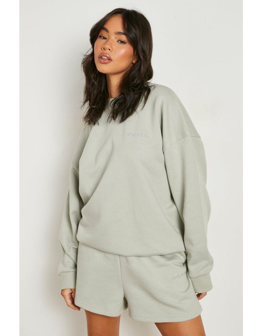 Oversized Sweater with REEL cotton - sage