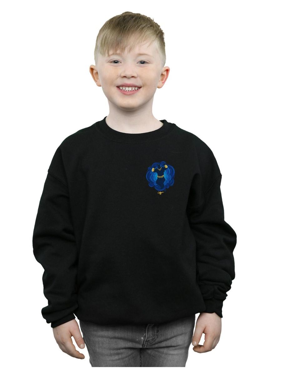 Disney Boys Aladdin Movie Genie Breast Print Sweatshirt