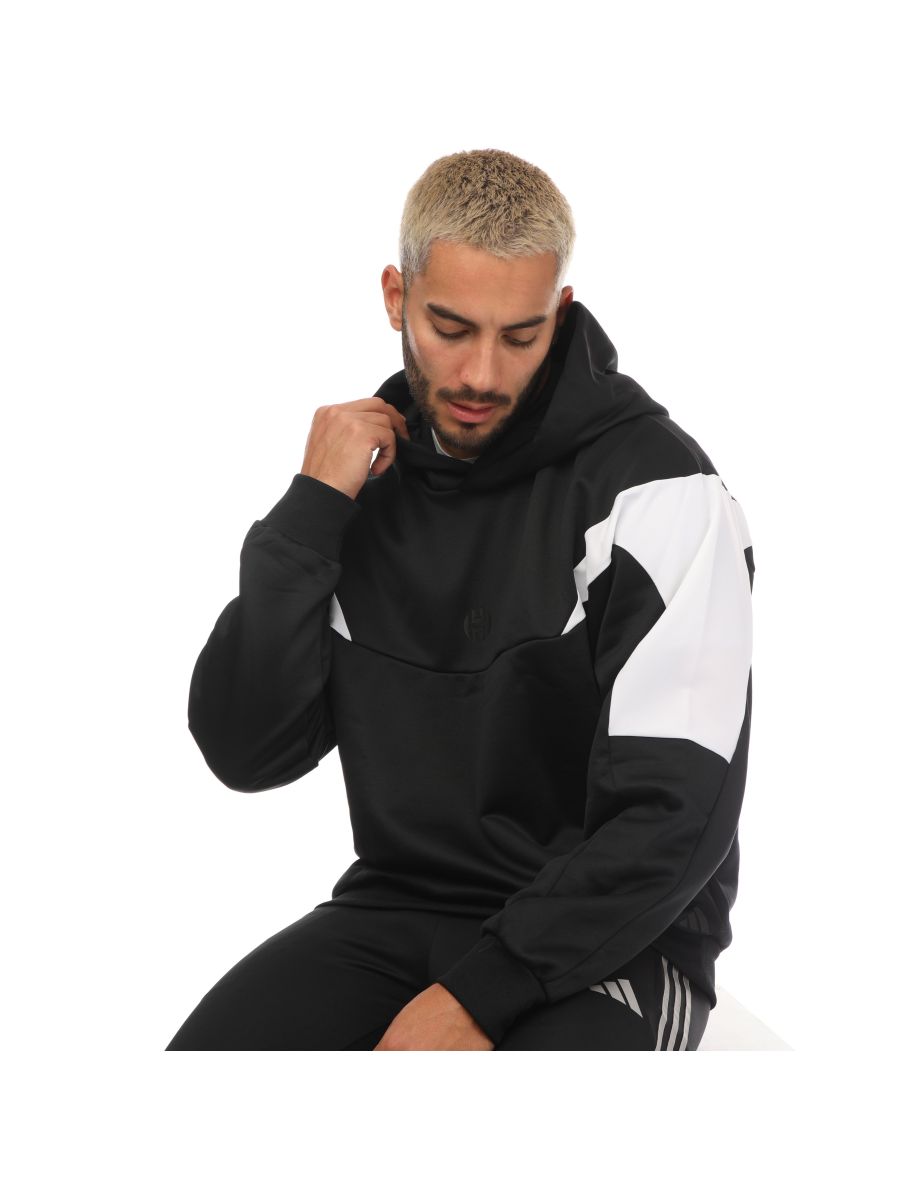 Men's adidas Harden Tavel Basketball Hoodie in Black - 3
