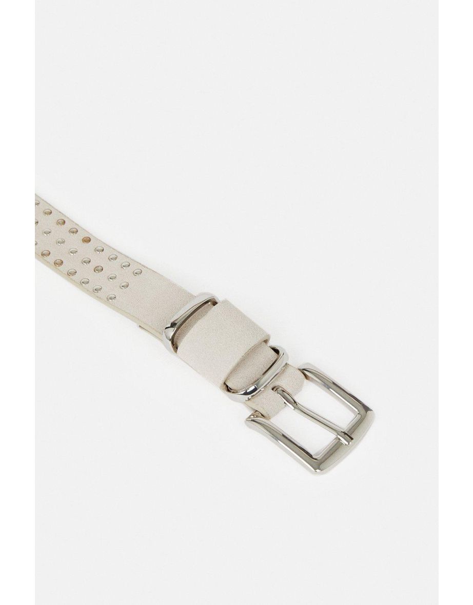 Suede Studded Waist Belt - 3