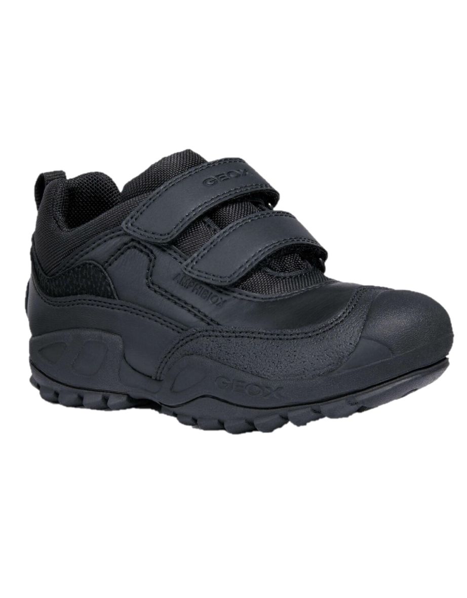 Geox Boys New Savage Abx Leather Trainers - Black