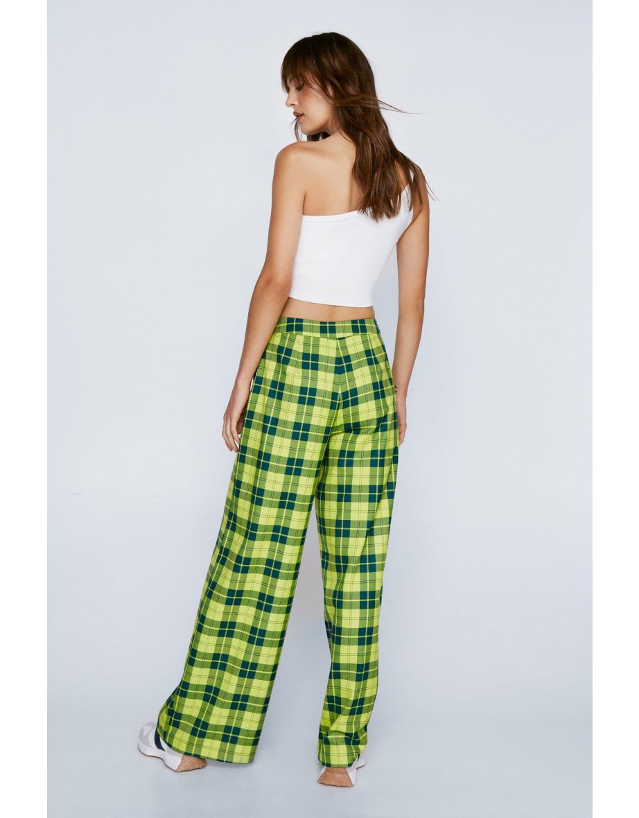 Check Wide Leg Trousers - 3