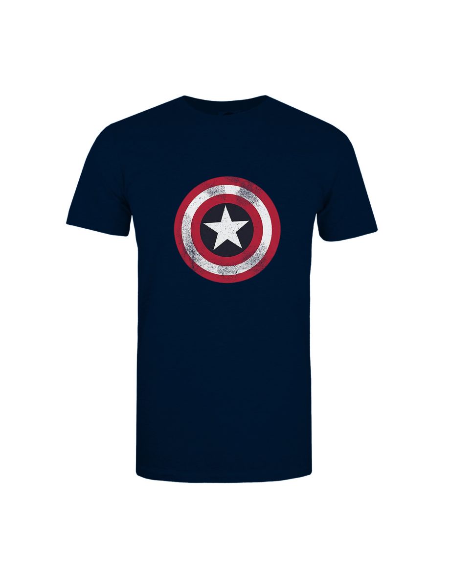 Shop Captain America Mens Shield T Shirt Heather Navy Online in Saudi Arabia VogaCloset