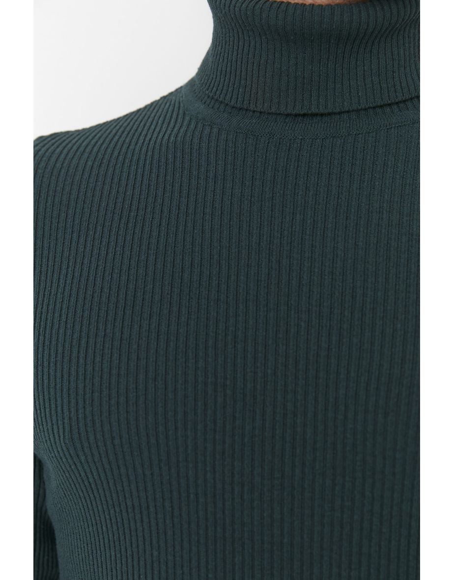 Sweater - Green - Fitted - 3