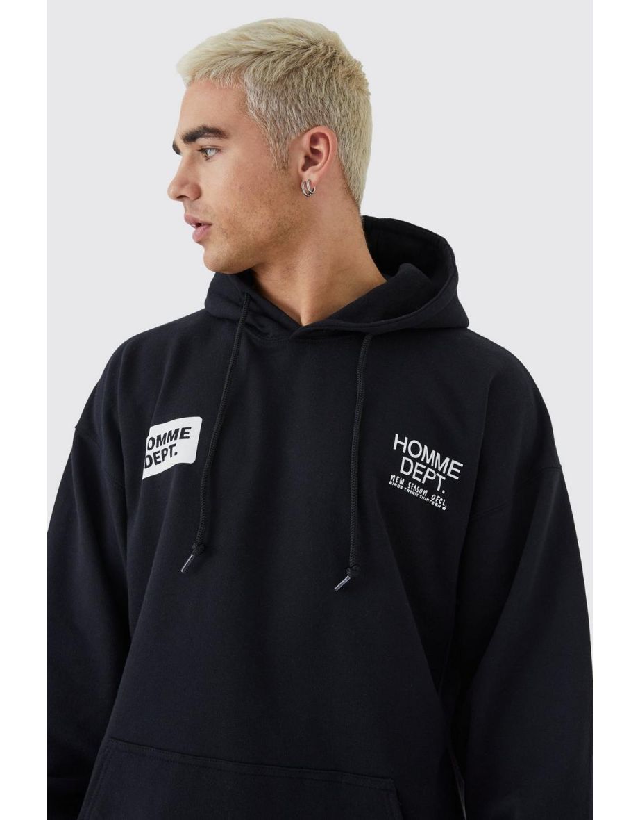 Oversized Homme Department Hoodie - black - 2