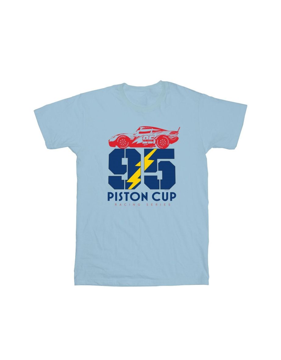 Disney Mens Cars Piston Cup 95 T-Shirt - Baby Blue - 1