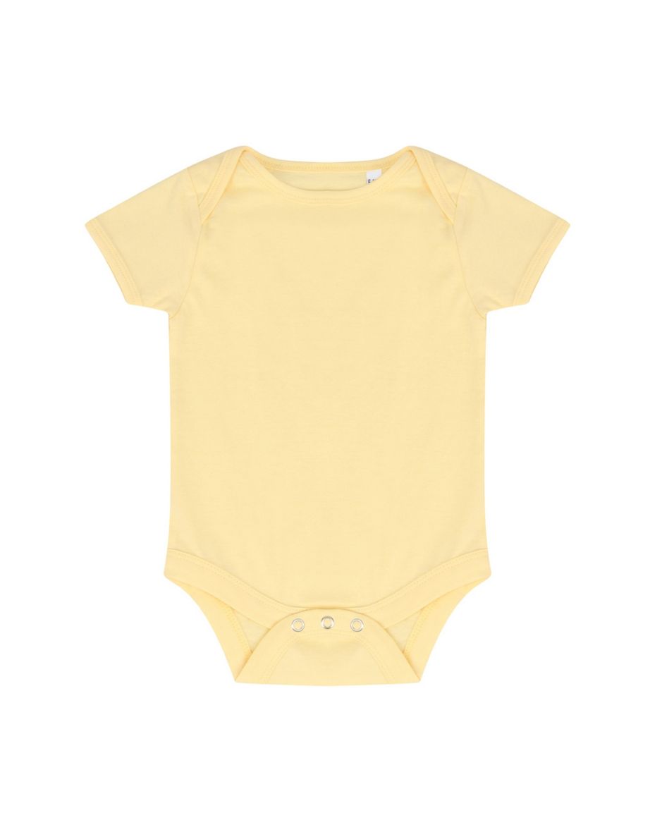 Larkwood Baby Boys/Girls Essential Short Sleeve Bodysuit - Pale Yellow - 1