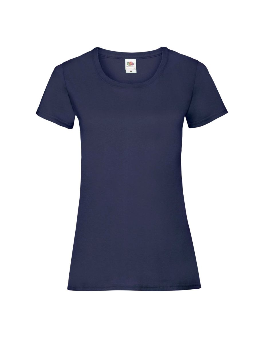 Fruit Of The Loom Ladies/Womens Lady-Fit Valueweight Short Sleeve T-Shirt (Pack Of 5) - Deep Navy
