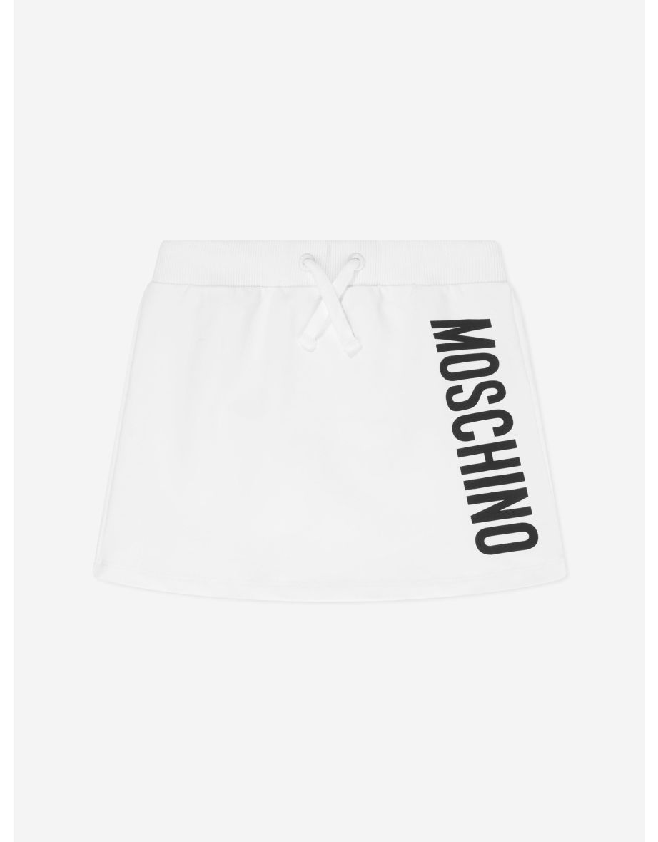 Girls Jersey Logo Skirt in White