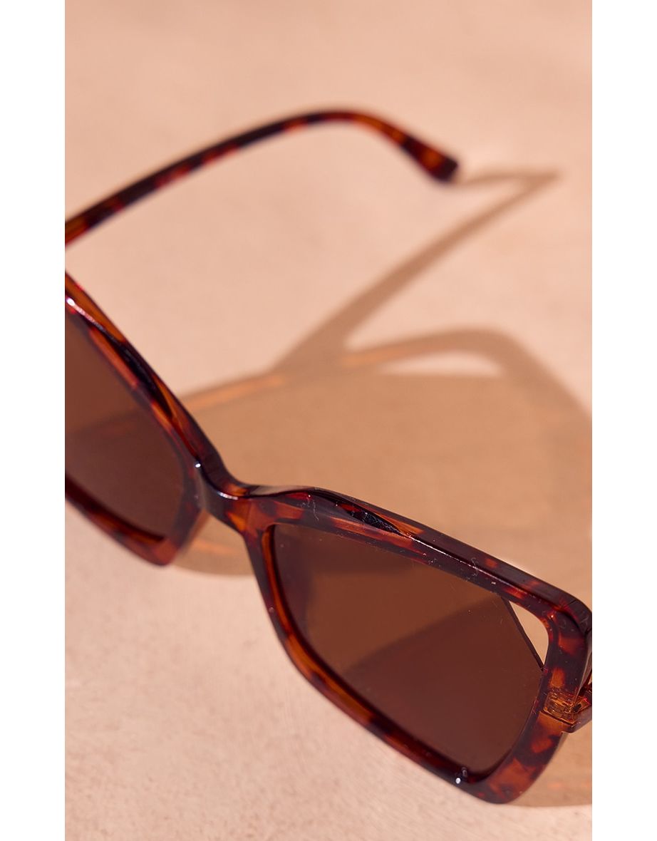 Tortoiseshell Flared Square Sunglasses - 2
