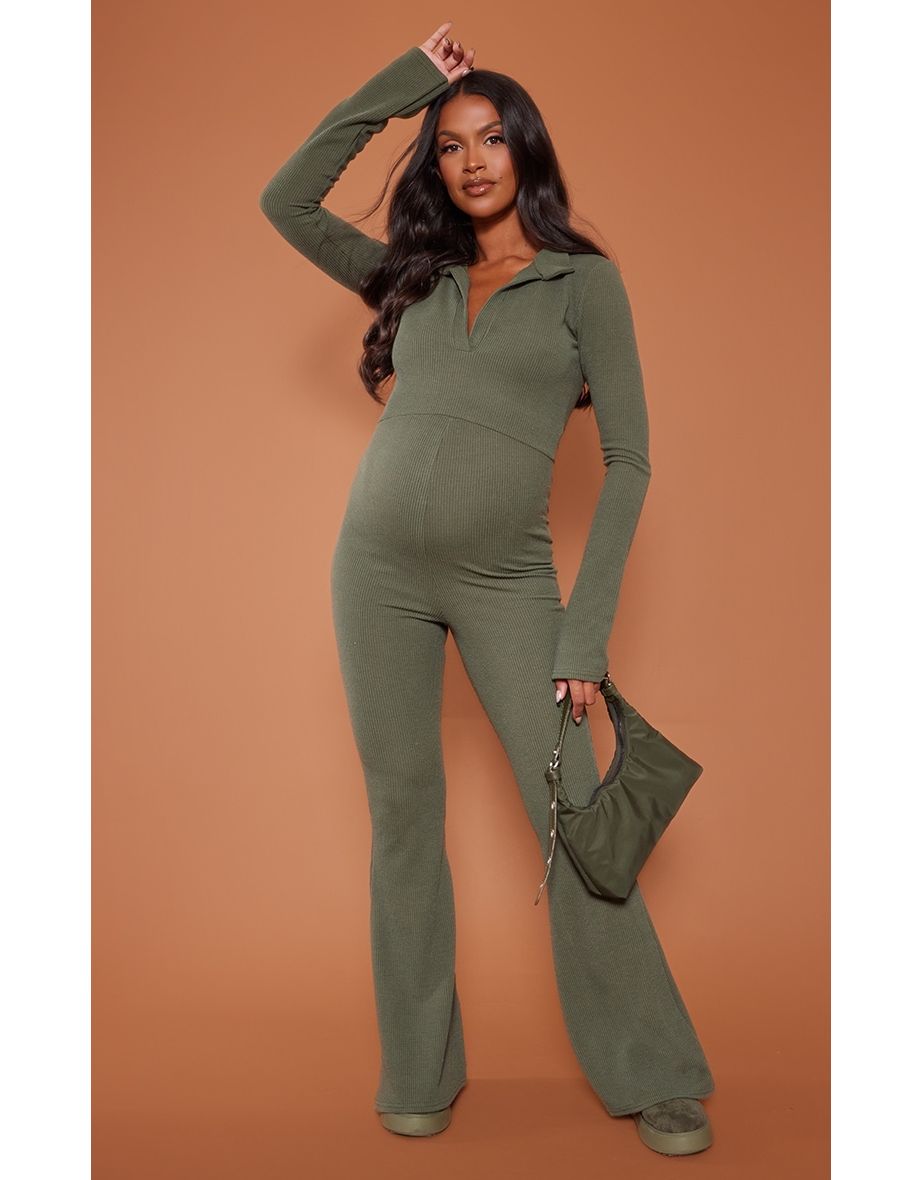 Sage Green Maternity Jumpsuit