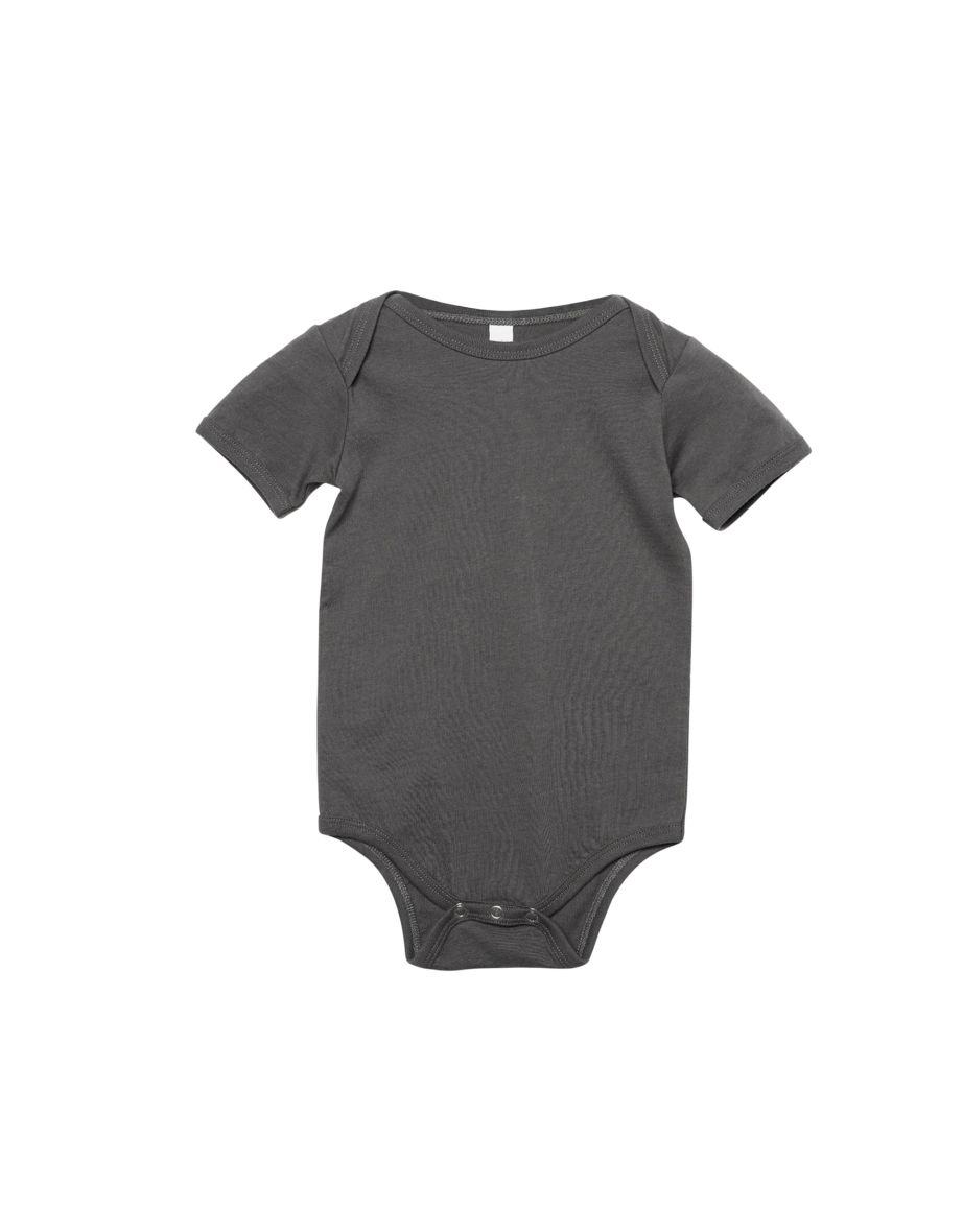 Bella + Canvas Baby Jersey Short Sleeve Onesie - Dark Grey Heather