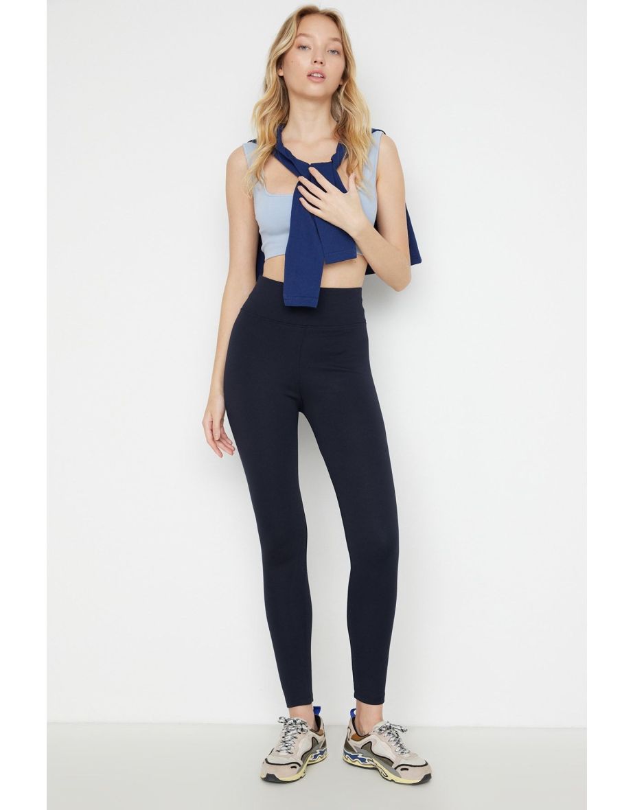 Leggings - Navy blue - High Waist