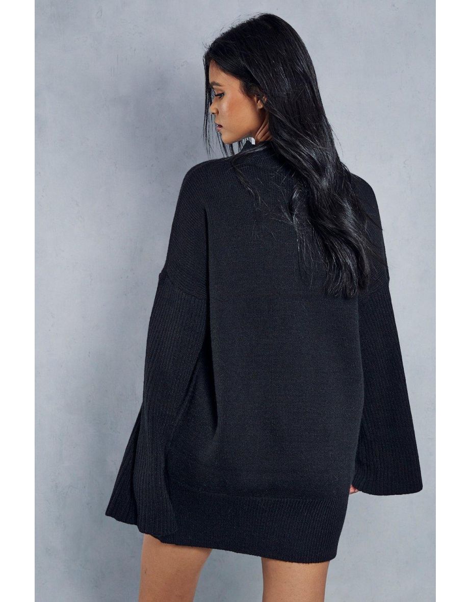Split Detail Fluted Sleeve Jumper - 3