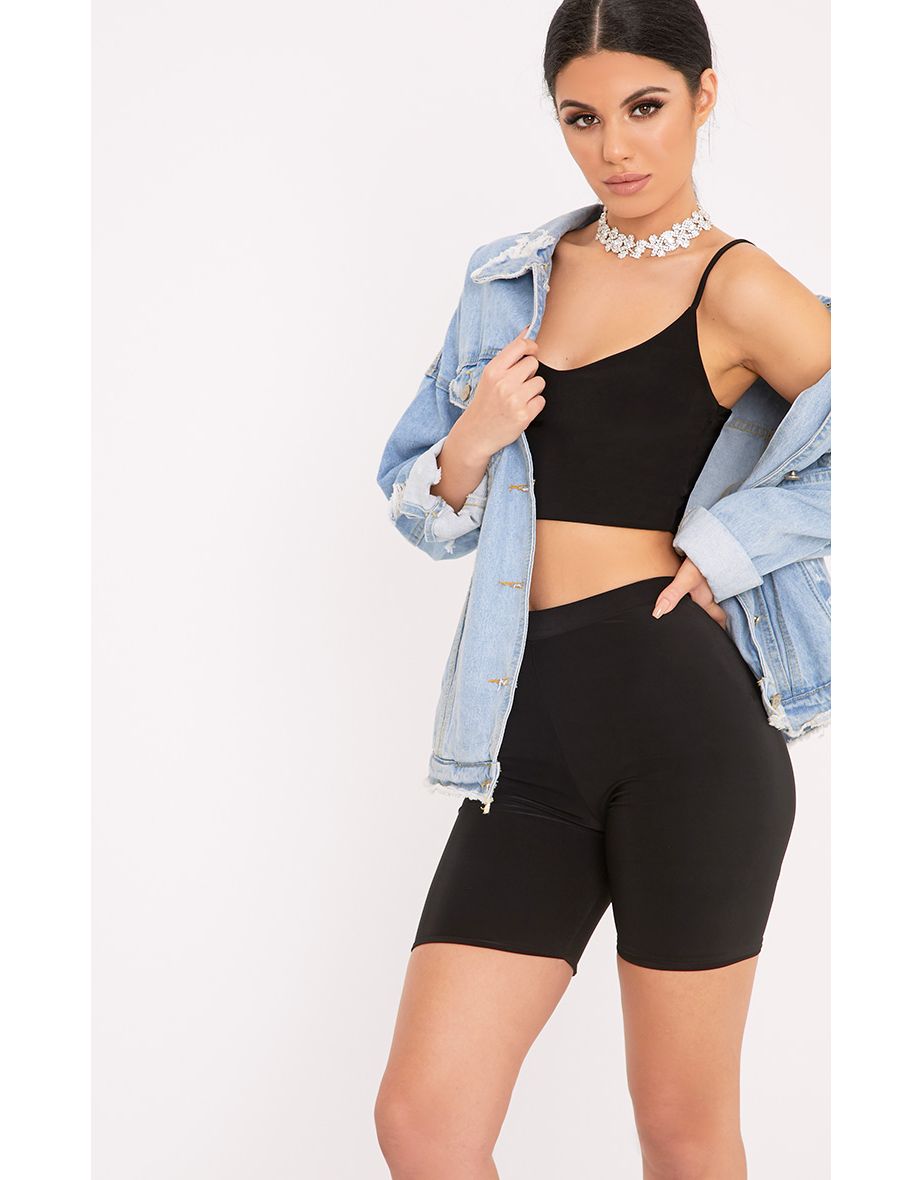 pretty little thing black cycling shorts