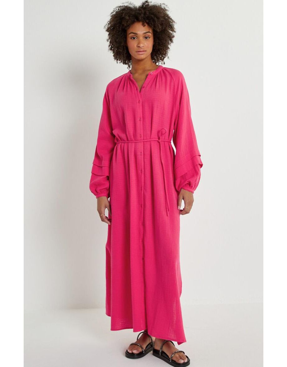 Long sleeve cotton maxi dress best sale