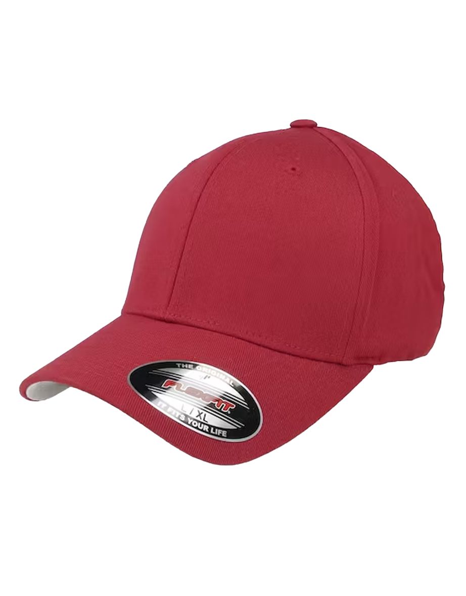 Yupoong Mens Flexfit Fitted Baseball Cap - Rose Brown