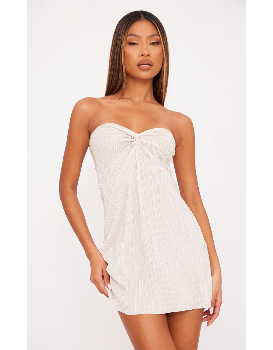 Cream bandeau clearance dress