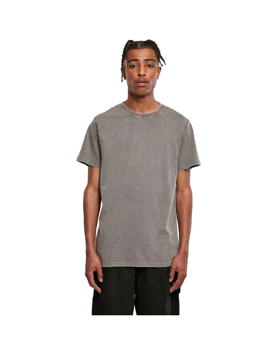 Mens Acid Wash T-Shirt - Dark Khaki - 3