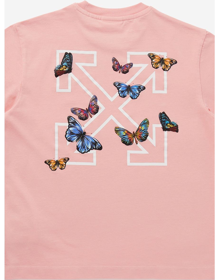 Girls Arrow Butterfly T-Shirt in Pink - 3