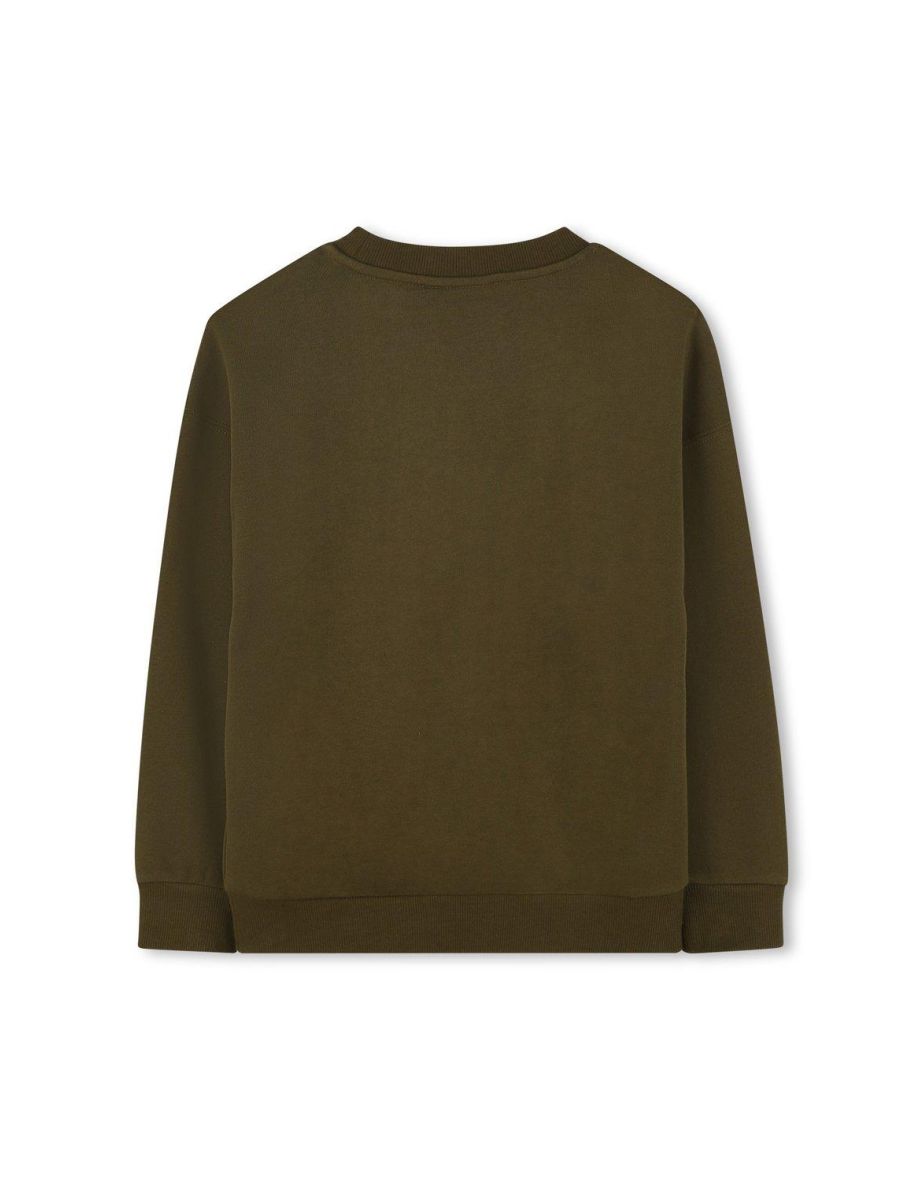 Timberland Boys Large Logo Crew Neck Sweatshirt Khaki - khaki - 1