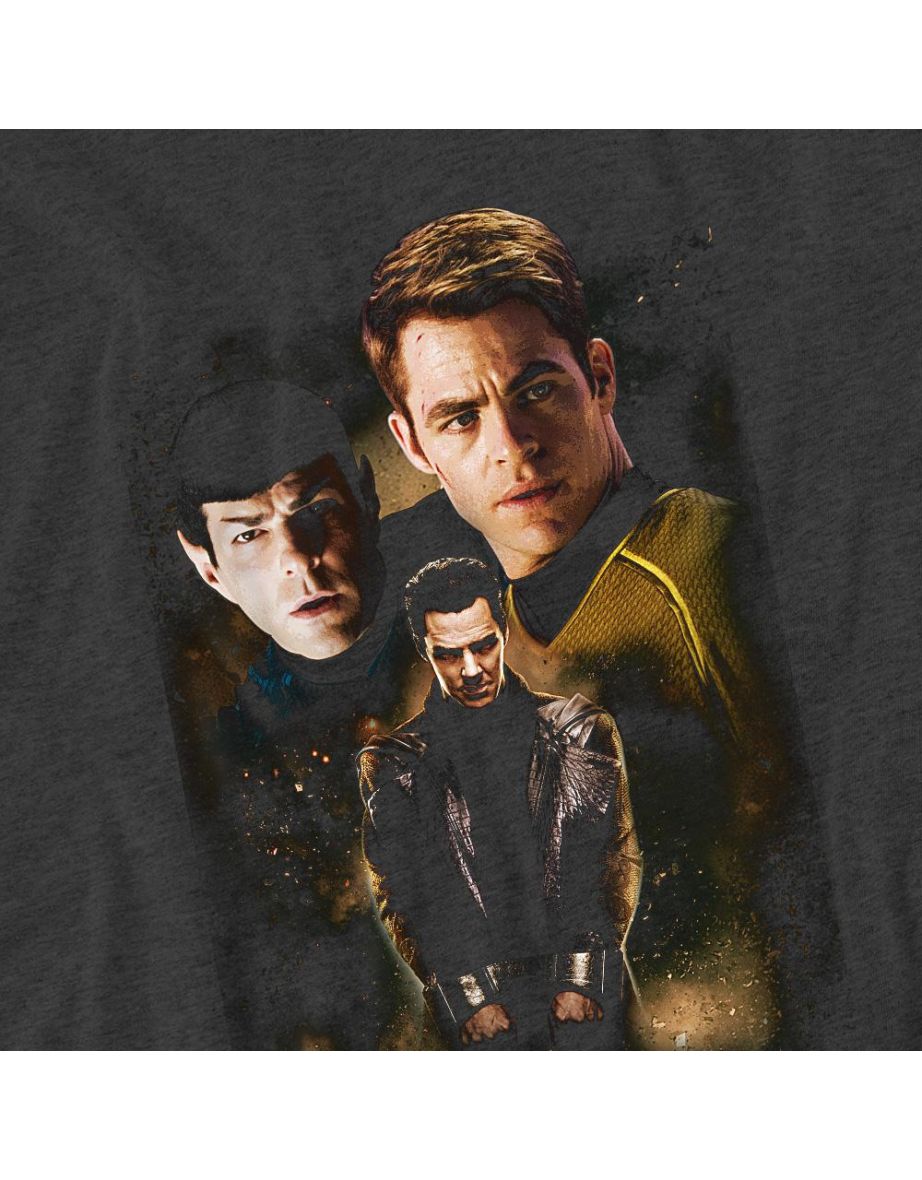 Star Trek: Into Darkness Unisex Adult Aftermath T-Shirt - Charcoal - 3