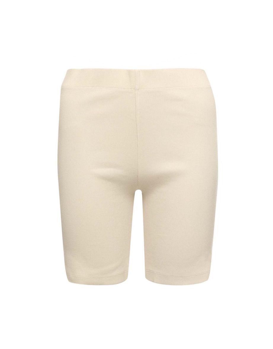 Shop Women s Calvin Klein Ribbed Cycling Shorts in Cream Online in Oman VogaCloset