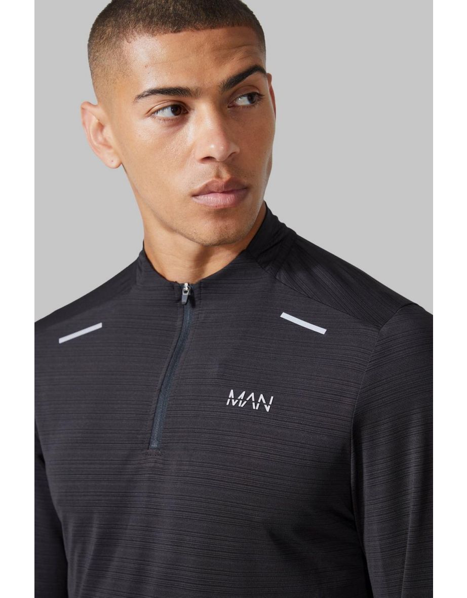 Man Active Lightweight Performance ¼ Zip - black - 1