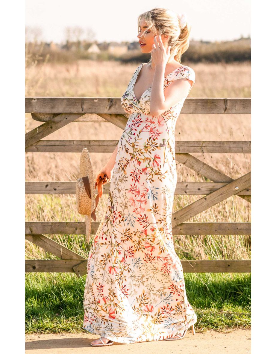 Alana Maternity Maxi Dress Watercolour Meadow