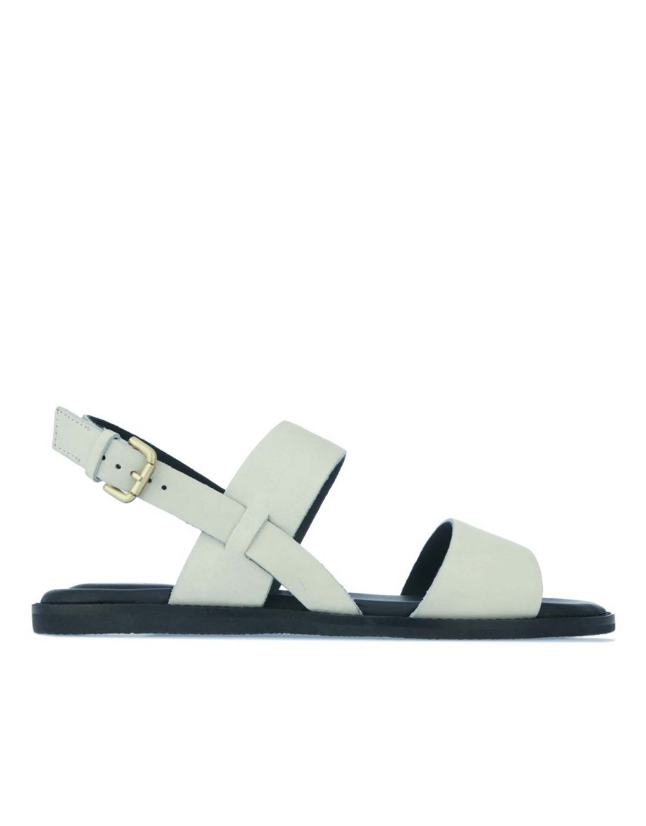 Clarks white sale flat sandals