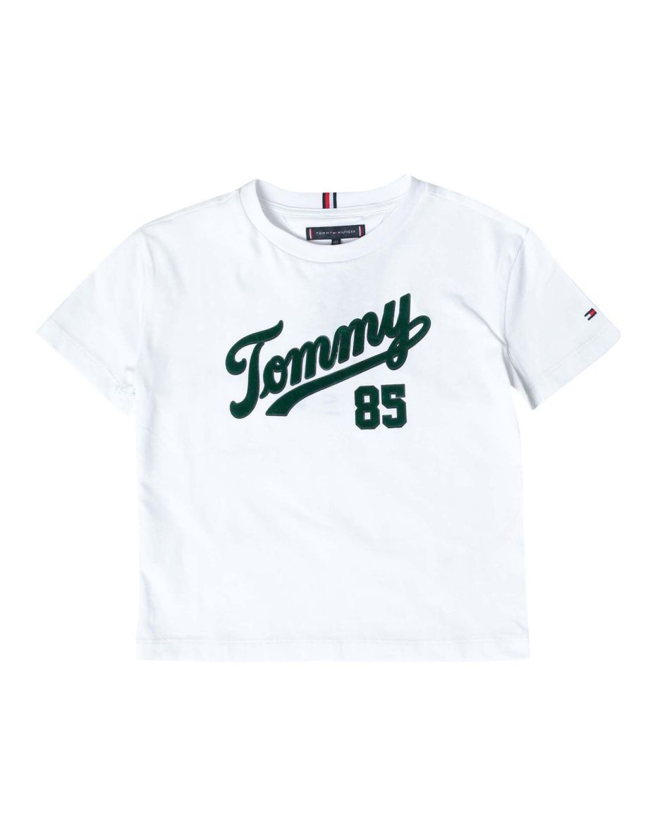 Boy's Tommy Hilfiger College Organic Cotton T-Shirt in White
