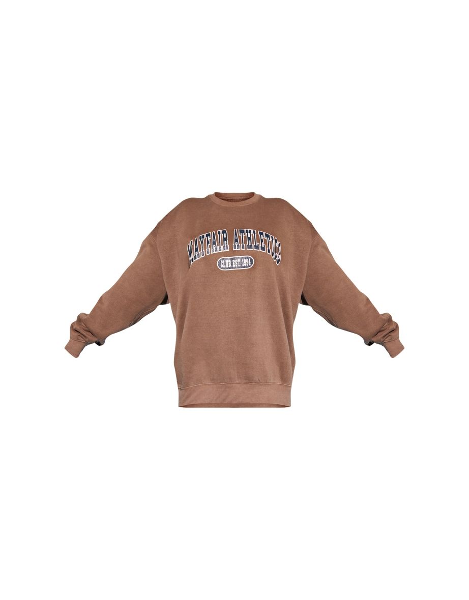 Chocolate Mayfair Athletics Oversized Sweatshirt - 4