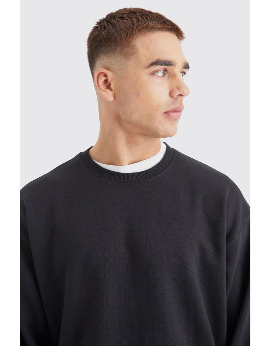 Basic Oversized Crew Neck Sweatshirt - 2