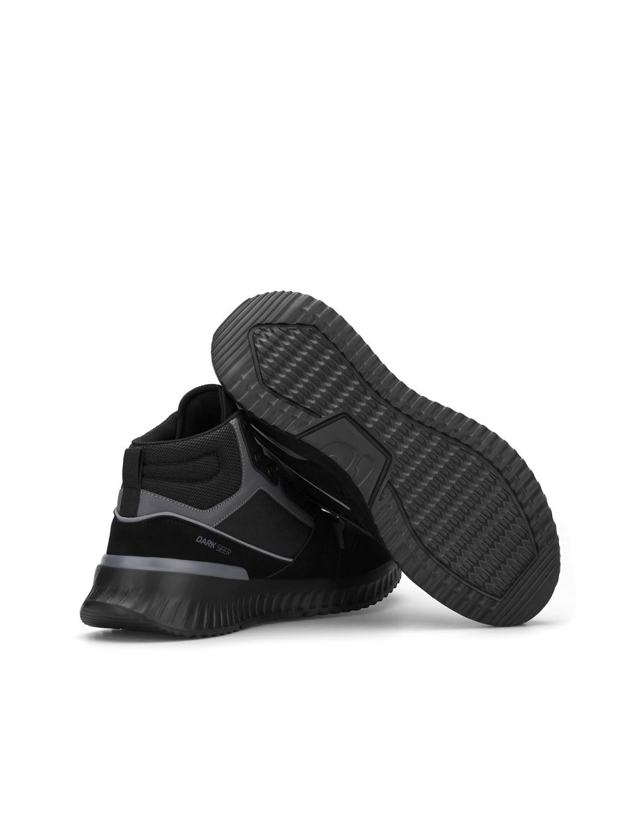 Black Men's Black Sneakers - 3