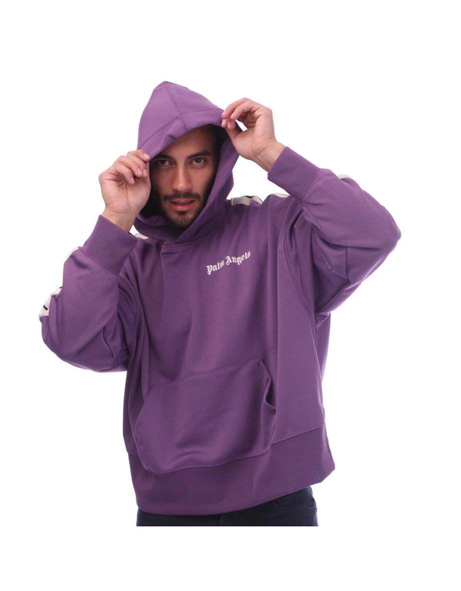 Men's Palm Angels Track Hoodie in Purple - 3