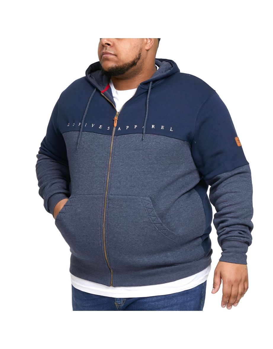 Shop D555 Mens Moreton Big Tall King Size Hooded Full Zip Sweatshirt Jacket Navy Online in Oman VogaCloset