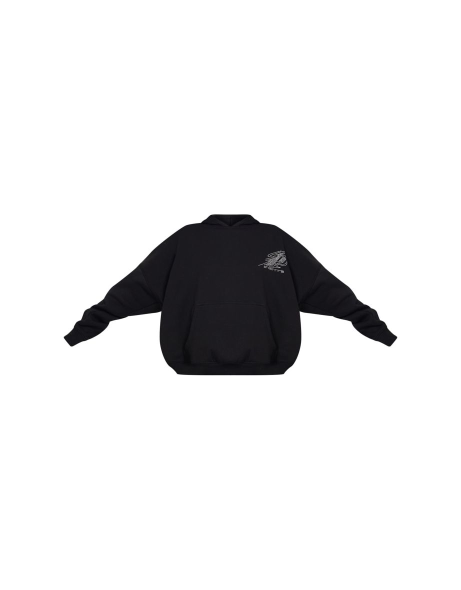 PRETTYLITTLETHING Black Diamante Sweatshirt - 4