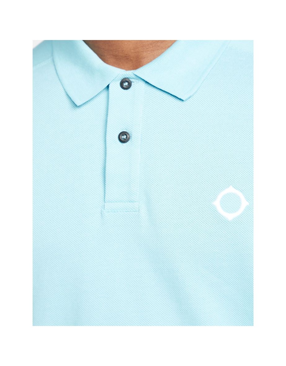 Men's MA.STRUM Pique Polo Shirt in Blue - 4