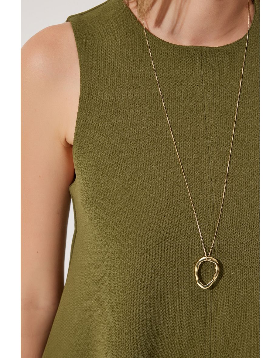 Happiness İStanbul Green A-Line Mini Shift Dress - 3