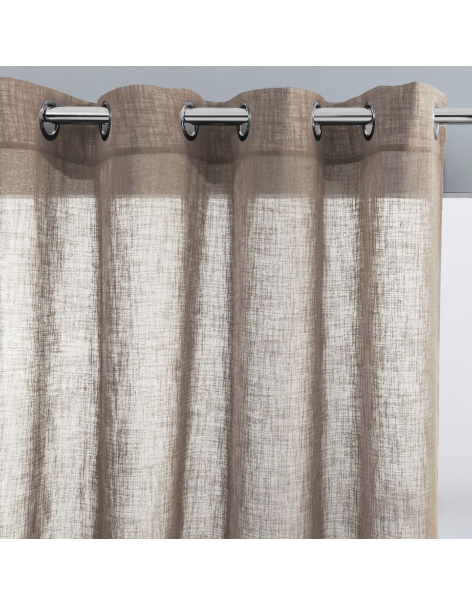 Linen Effect Single Voile Panel with Eyelet Header