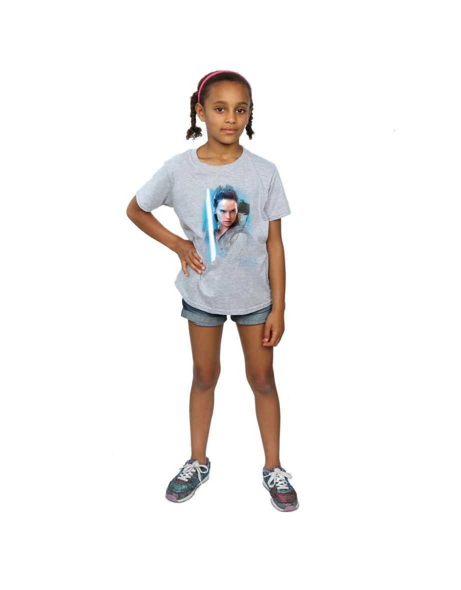 Star Wars: The Last Jedi Girls Rey Brushed Cotton T-Shirt - Sports Grey - 3