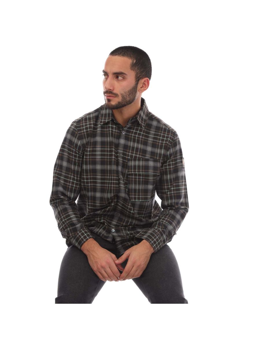Men's Belstaff Shadow Plaid Cotton Scale Shirt in Grey - 3