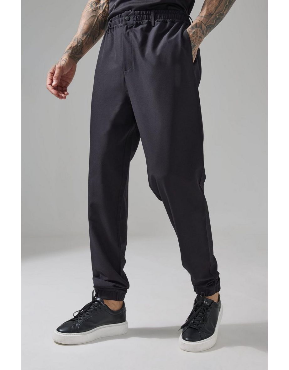 Tall Man Active Cuffed Golf Jogger - black