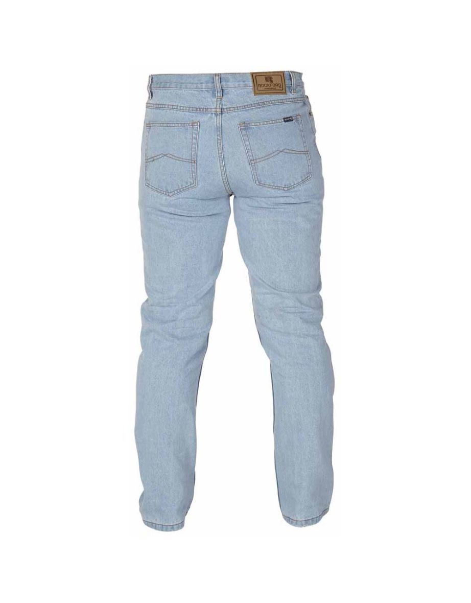 Duke Mens Rockford Comfort Fit Jeans - Bleach - 1