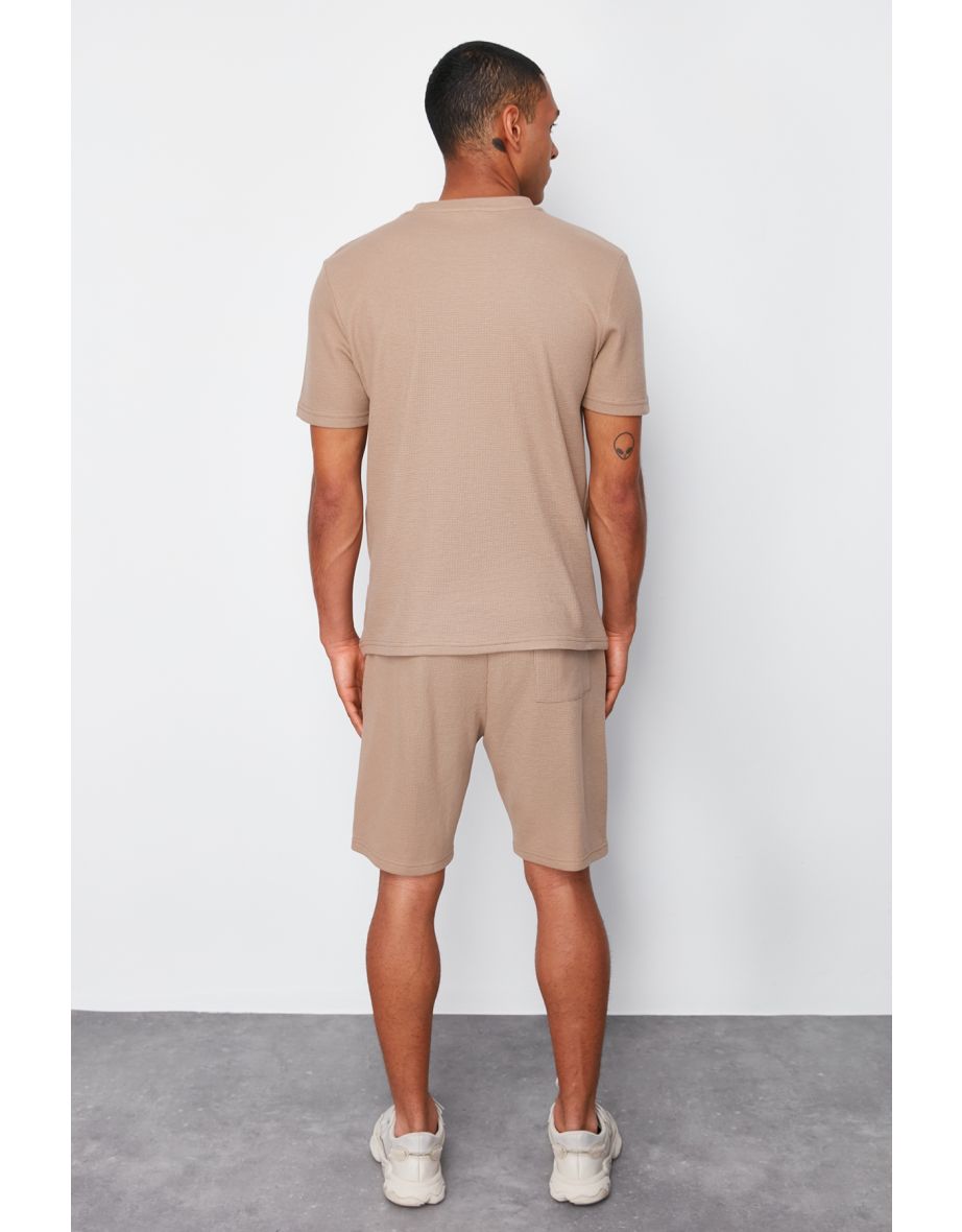 Mink Regular Fit Waffle Pajama Set - 7