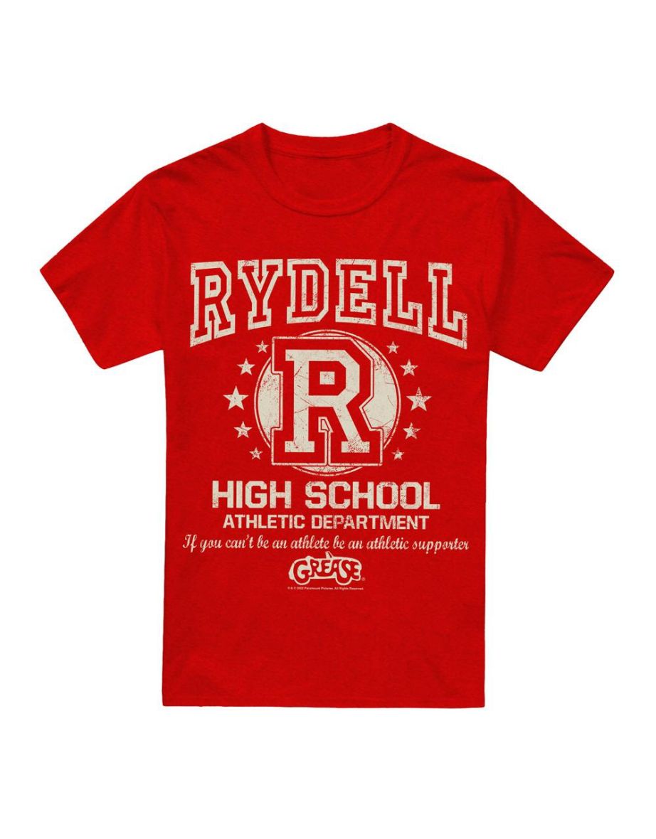 Grease Unisex Adult Rydell High T-Shirt - Red