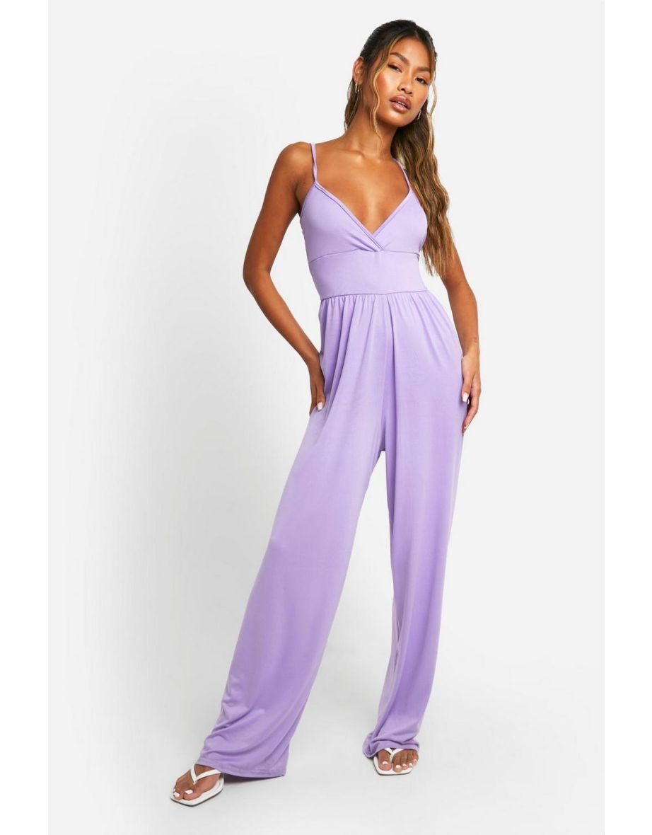 Supersoft Basic Wide Leg Jumpsuit - lilac