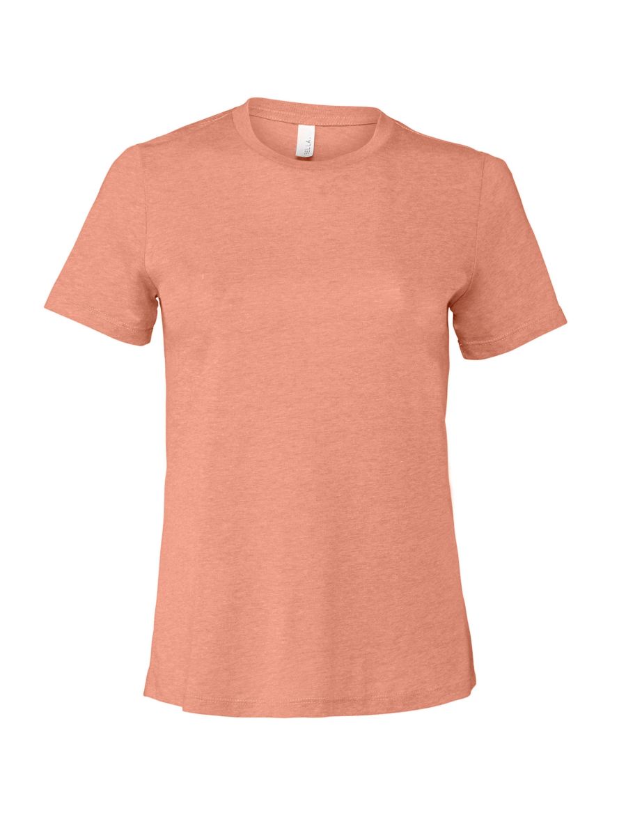 Bella + Canvas Womens/Ladies Heather Jersey Relaxed Fit T-Shirt - Sunset