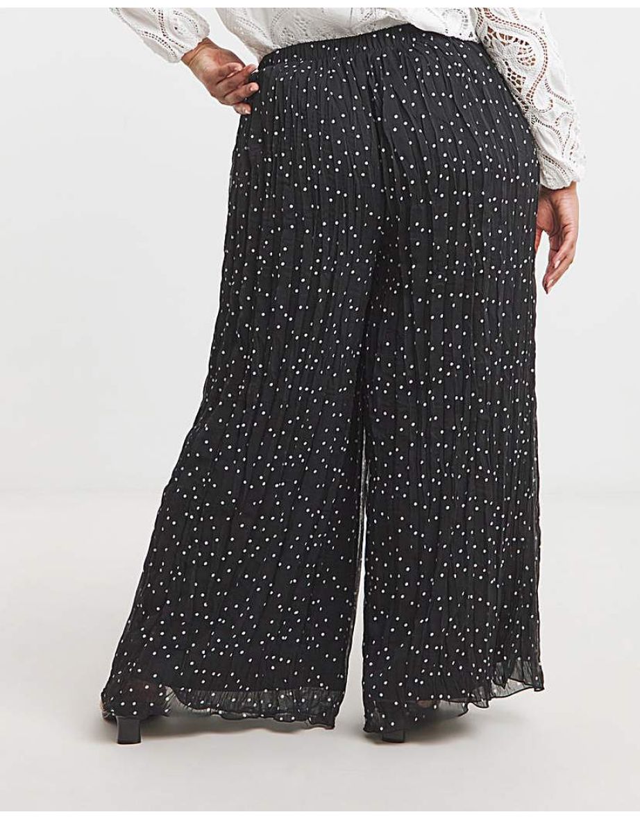 Joanna Hope Crinkle Wide Leg Trousers - 4