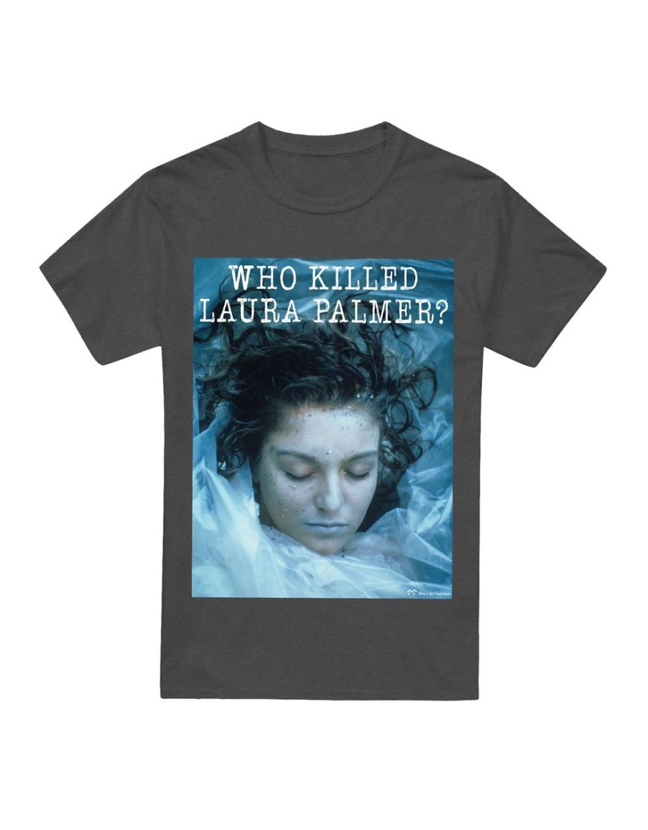 Twin Peaks Unisex Adult Who Killed Laura T-Shirt - Charcoal